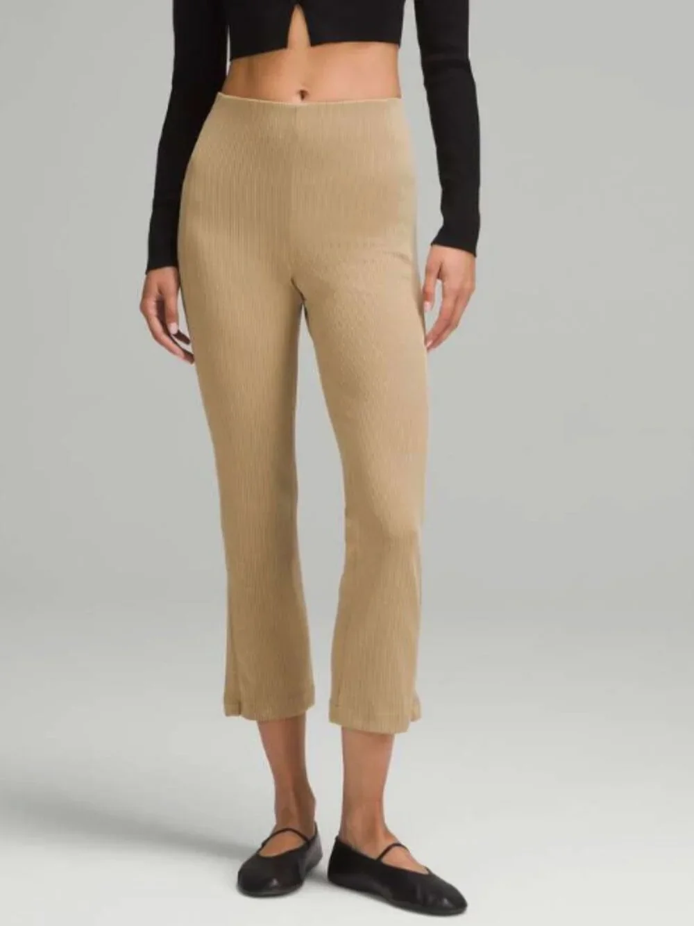 Lululemon Ribbed Softstreme Zip Leg HR Crop 25